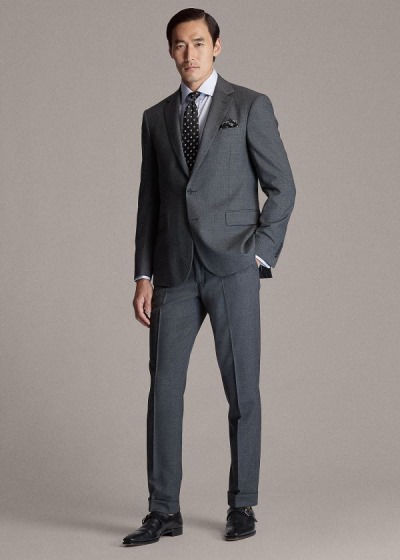 Men's Ralph Lauren RLX Gregory Wool Twill Suits | 810493ZFQ